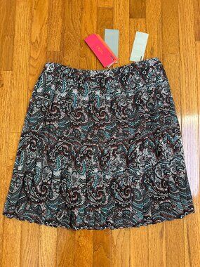 Lavia pleated paisley skirt